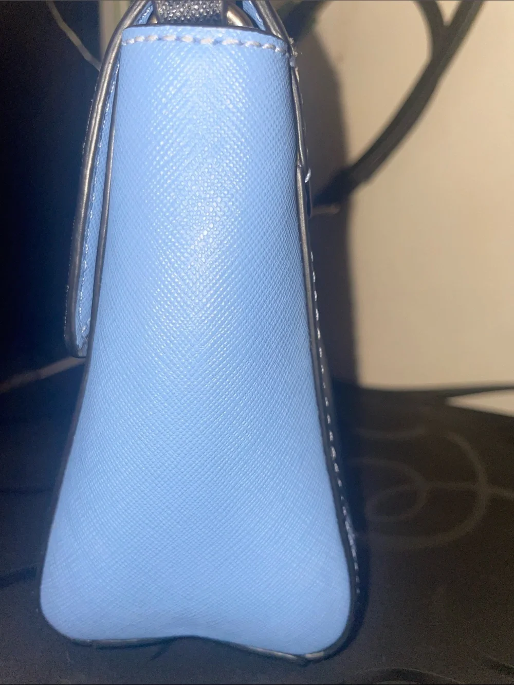 kate spade Two-Tone White and Light Blue Crossbody with Black Strap (Flaws)